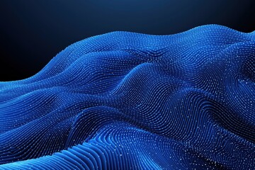 Wall Mural - blue abstract waves with a object isolated on a white background.