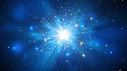 Wall Mural - celestial burst: a brilliant star explodes with energy in the cosmic expanse, painting a breathtakin