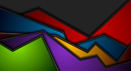 Aufkleber - Colorful abstract corporate material background. Vector minimal graphic design