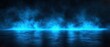 © Duskcraft - Ethereal blue mist rising over a dark reflective surface creating a mysterious and atmospheric scene for backgrounds and designs
