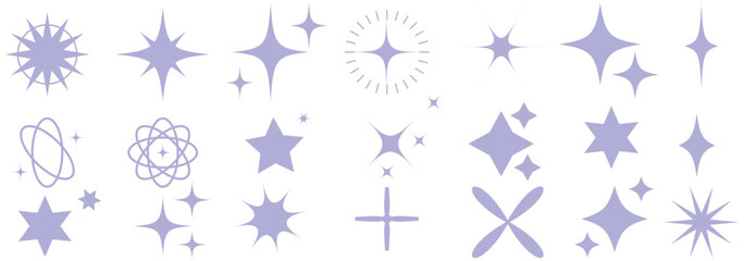 Wall Mural - Shine star sparkle vector set. Sparkle star icons. Shine icon. Stars sparkle doodles vector. Set sparkles star symbols vector. Bright sparkle, star sparkle, shiny flash star. Star shine sparkle icon