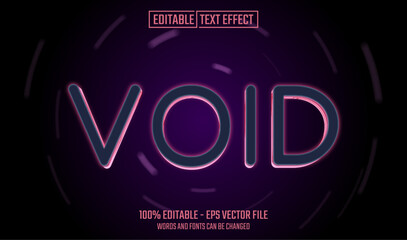 Wall Mural - void editable text effect