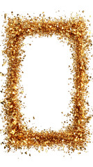 Aufkleber - Golden frame exploding on transparent background, creating a luxurious and celebratory border for various design purposes