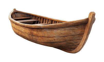 Wooden boat display water body digital isolated on transparent background png