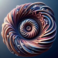 Wall Mural - whorl with fusion a whorl shape with two or more ridges fused to