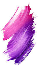 Poster - Vibrant pink and purple brushstrokes blending dynamically, generating colorful abstract artistic texture with transparent backdrop