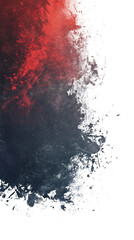 Leinwandbilder - Grunge texture with red and blue hues merging on a transparent background, ideal for adding a vintage or distressed effect to designs