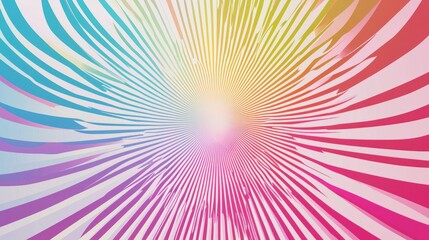 Wall Mural - a colorful radial line burst pattern with dynamic motion and gradient tones.