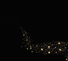 Wall Mural - dust sparks and stars shine with a special light. christmas light effect. glittering particles of ma