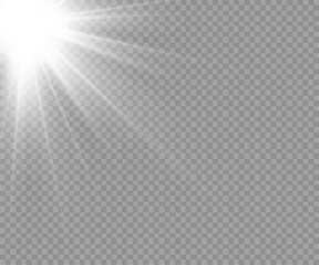 Wall Mural - dazzling flash. bright star. magic dust. brilliant vector. bright sun. glare. shining beam. rash.