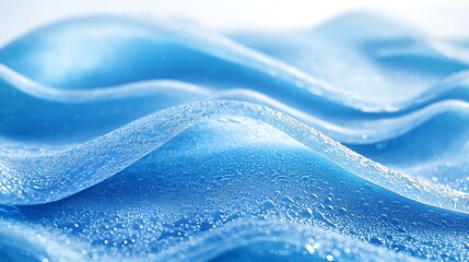 Poster - Frozen Water Waves Abstract