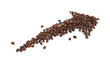© David Kreuzberg - coffee beans in arrow shape isolated on white or transparent png