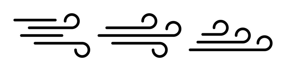 Wind line icon simple design