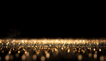 Poster - golden glitter texture with shimmering bokeh effect, luxury abstract background for festive design, glamour celebration theme

