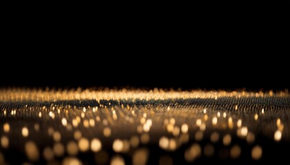 Poster - golden glitter texture with shimmering bokeh effect, luxury abstract background for festive design, glamour celebration theme


