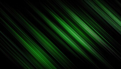Aufkleber - futuristic green light streaks on black background, abstract diagonal motion blur, high-tech digital speed effect, wallpaper

