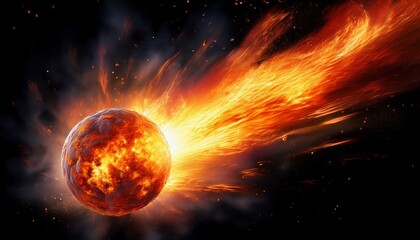 Wall Mural - planet in fire