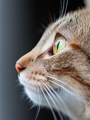 Poster - Futuristic Pet Tech Close-Up Immersive Feline Interaction with High-Resolution Sensory Detail - Next-Gen Companion Animal Innovation