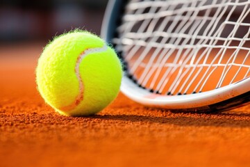Poster - Dynamic Performance Precision High-Impact Tennis Equipment Capture on Clay - Next-Gen Athletic Marketing for Peak Performance and Competitive Edge