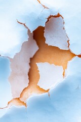 Leinwandbilder - Abstract Climate Crisis Visual Melting Ice Texture Revealing Warm Tones - Environmental Change Metaphor for Sustainability Marketing and Global Warming Awareness