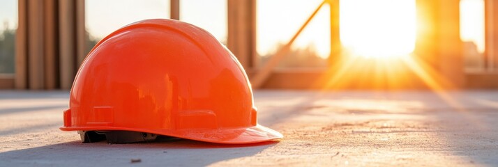 Poster - Sustainable Construction Innovation Bright Safety Helmets Illuminating Modern Project Management with Collaborative Expertise and Digital Workflow Solutions