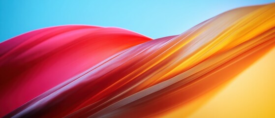 Aufkleber - Dynamic Flow State Abstract Gradient Waves Visualizing Creative Energy, Digital Innovation and Minimalist Design Trends for Tech Branding