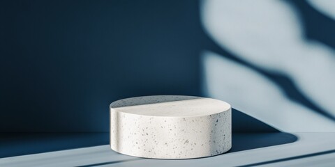 Fototapete - Minimalist Tech Podium Sophisticated Granite Display for Cutting-Edge Product Visualization in Modern Digital Marketing Ecosystem