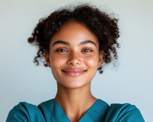Aufkleber - Empowered Healthcare Professional Vibrant Gen Z Wellness Innovator Showcasing Inclusive Medical Expertise with Confident Millennial Aesthetic