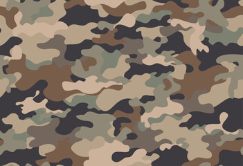 Wall Mural - seamless military camouflage pattern, modern army background, trendy design