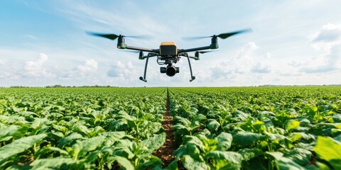 Leinwandbilder - NextGen Smart Agriculture AI-Powered Drone Monitoring Revolutionizing Precision Farming with Advanced Spatial Analytics and Sustainable Crop Intelligence