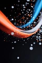 Poster - Immersive Digital Transformation Fluid Neon Particle Dynamics Revealing Breakthrough Innovation in Tech Disruption Visualization