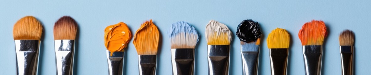 Aufkleber - Creative Vision Unleashed Minimalist Art Supply Palette of Precision Paintbrushes - Inspiring Digital Content for Design Professionals and Creative Entrepreneurs