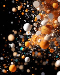 Aufkleber - Quantum Visualization Dynamic Particle Flow Inspiring Digital Innovation and Technological Transformation in Next-Gen AI and Immersive Design Landscapes