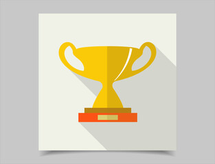 Wall Mural - sports trophies and awards in flat design style vector illustration