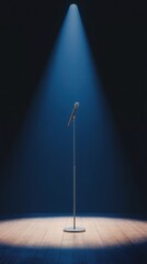 Poster - Minimalist Performance Spotlight Immersive Stage Design for Podcast, Live Streaming, and Cinematic Audio Storytelling in the Creator Economy Era