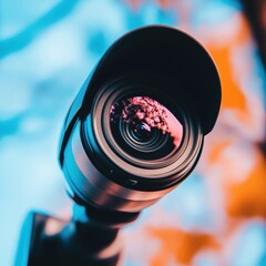 Aufkleber - Next-Gen Cybersecurity Surveillance High-Resolution IoT Security Camera with Futuristic Digital Interface - Smart Home Protection and Advanced Monitoring Technology