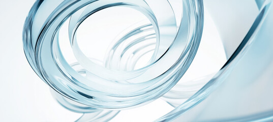 Canvas Print - A_close-up of a glass spiral