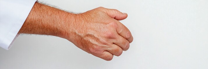 Poster - Compassionate Care Gesture Empathetic Medical Professionals Hand in Minimalist Health Tech Setting - Wellness Innovation and Human-Centered Healthcare Design