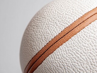 Poster - Minimalist Sports Design Ultra-Detailed Basketball Texture Showcasing Premium Leather Craftsmanship for Elite Athletic Branding and Marketing Visuals
