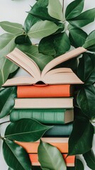 Poster - Eco-Learning Sanctuary Botanical Bookscape Revealing Knowledge Aesthetics for Mindful Readers, Content Creators, and Sustainable Education Trends