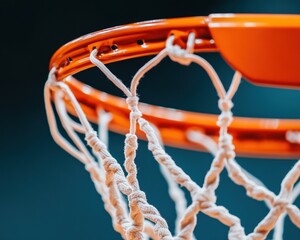 Poster - Hyper-Dynamic Basketball Performance Imagery Micro-Detailed Net Texture Capturing Athletic Precision for Next-Gen Sports Marketing Content