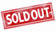© Steve - sold out red rubber stamp isolated on white background with distressed texture effect