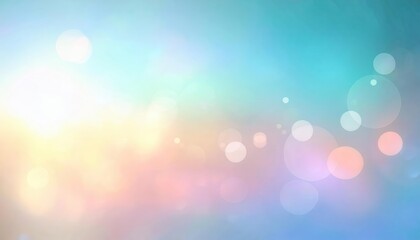 Fototapete - dreamy pastel abstract background with soft bokeh light, blurred gradient texture in blue, pink, and yellow for design and branding