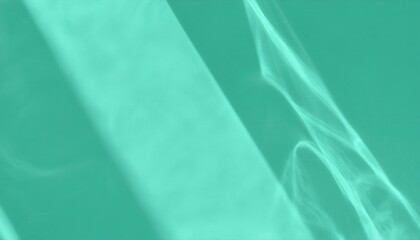 Poster - soft abstract reflection of water in a glass with turquoise light, modern minimal background for design, texture, and art

