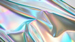 © Khalid - A radiant iridescent foil with a glass-like sheen, prismatic light reflections create a fluid metallic effect, futuristic abstract hologram texture