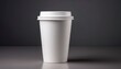 © Jeremy - clean and blank white paper cup for coffee without background template for mockup without lid