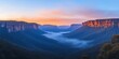 © rambat - Blue Mountains National Park scenic view at sunrise, new south wales