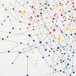 © Murad - Abstract Network of Colorful Dots and Lines: A Visual Representation of Connectivity and Interconnectedness.