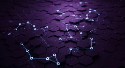 Wall Mural - 3d rendering of hexagonal texture background