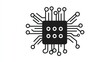 © lestari - Abstract electronic circuit, technology icon, flat design, vector graphic, illustrative, digital components